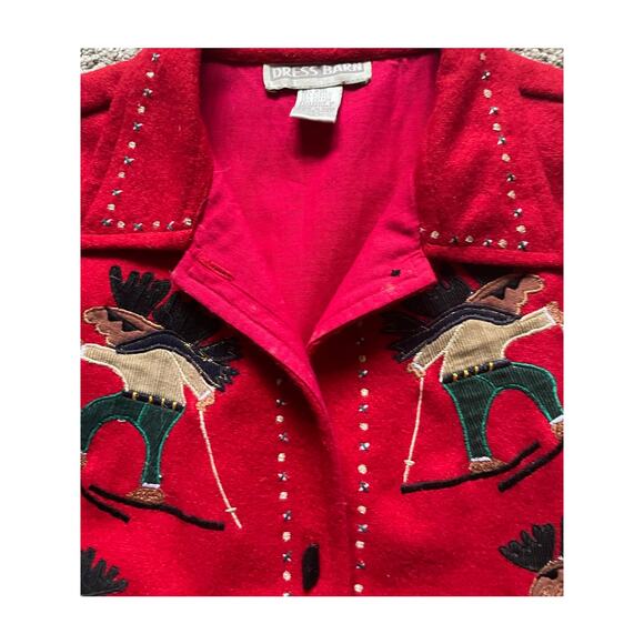 Dress Barn Womens/Teen Red Moose Skiing Wool Blend Winter Vest Size Large - Picture 5 of 7